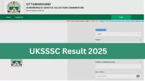 UKSSSC Result 2025
